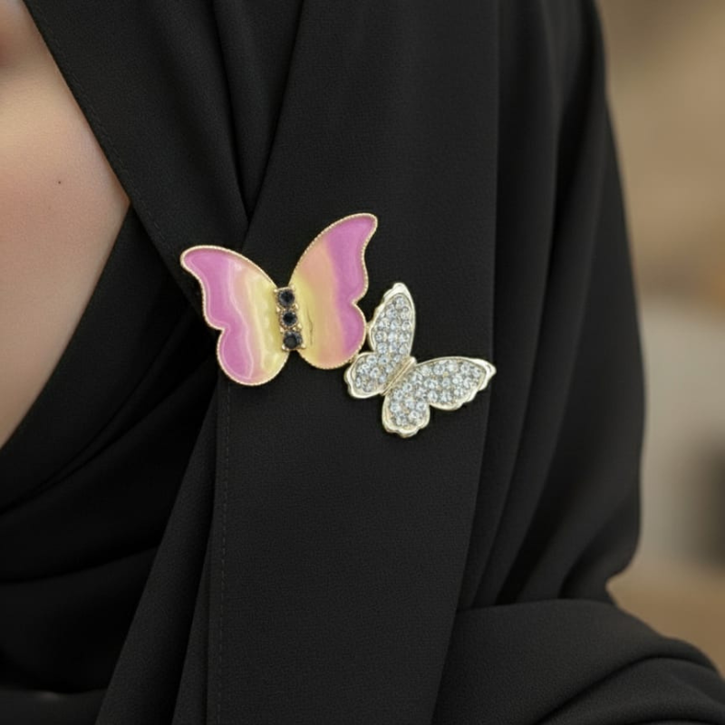 A05 Blossom Butterfly Scarf Pin (Four Colors) - Image 3