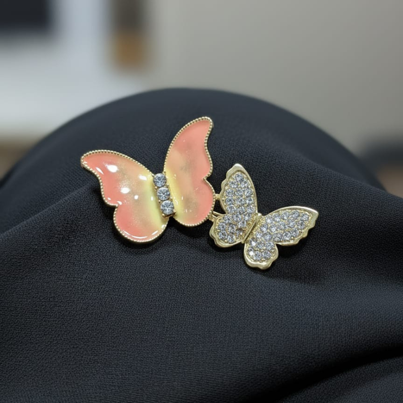 A05 Blossom Butterfly Scarf Pin (Four Colors) - Image 4