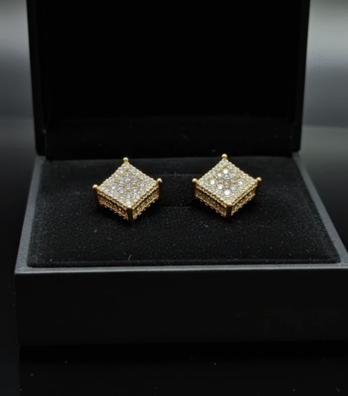 Elite Square Stone Earrings