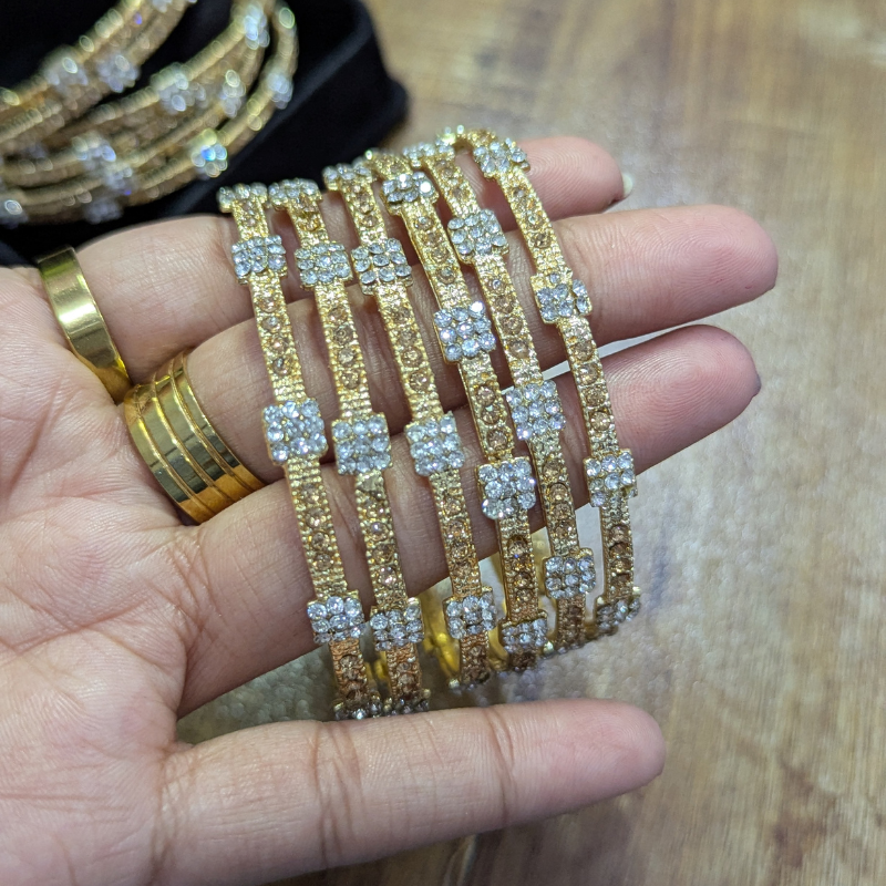 Dual-Tone Radiance  (6 Bangles set)