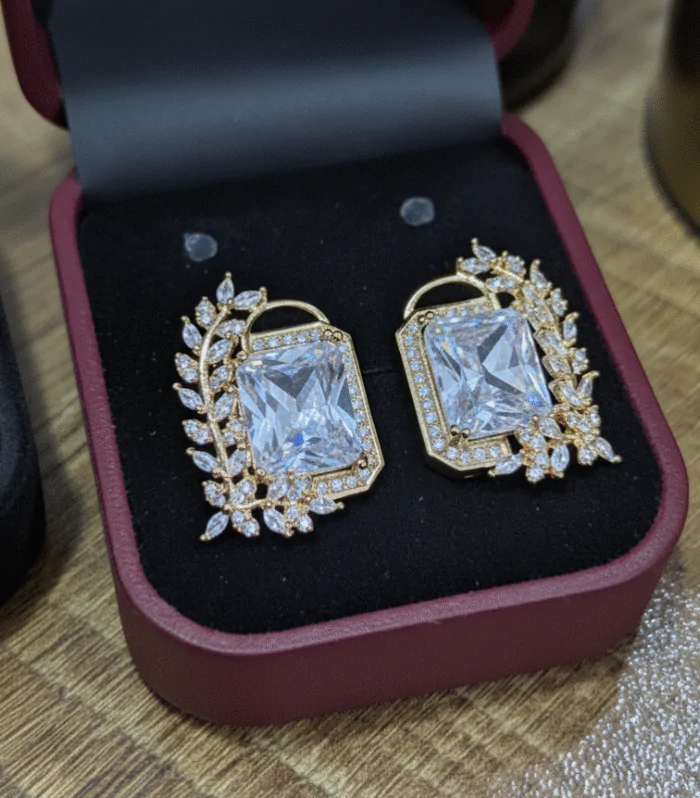 Floral Leaf Statement Earrings